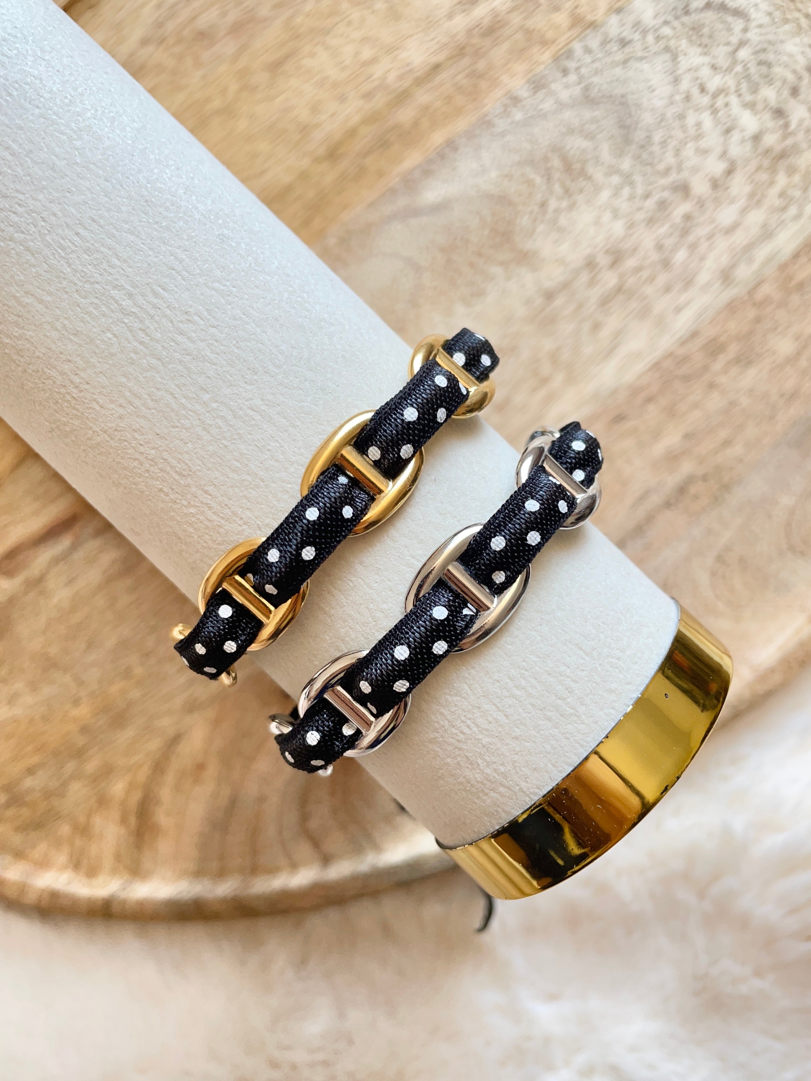 Jonc BLACK POLKA